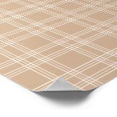 Tan Beige Gingham Poster (Ecke)