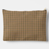 Tan Beige Plaid Retro Color Zubehörtasche (Rückseite)