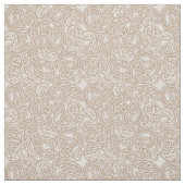 Tan Beige und Weiß Paisley Bote Muster Stoff (Muster)