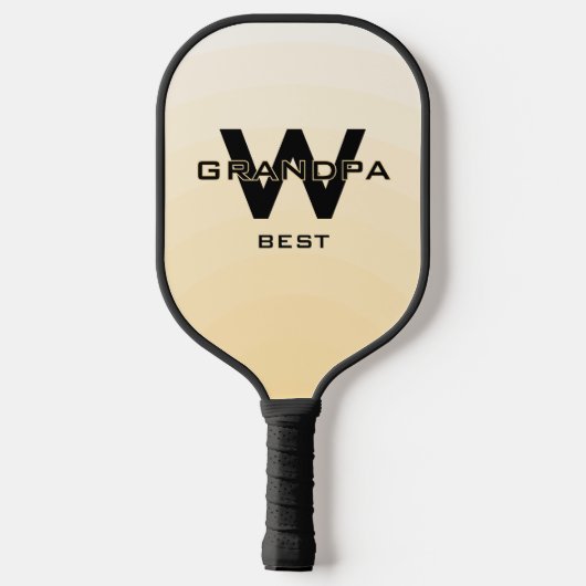 Tan Best Opa Monogramed Pickleball Schläger (Rückseite)