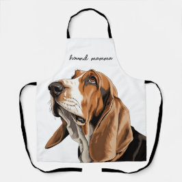 Tan Black and White Basset Hound Lovers Schürze