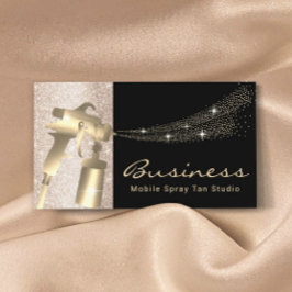 Tan Black & Gold Airbrush Tanning Visitenkarte