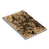 Tan Black Paint Spritzer Abstrakt Notebook Notizblock (Rechte Seite)