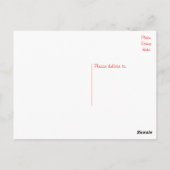 Tan & Black Shih Tzu Puppy Dog Red Hallo Herzen Postkarte (Rückseite)