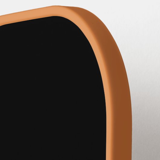 Tan & Black Simple Minimal Personalisiert Name Pickleball Schläger (Linke Seite)