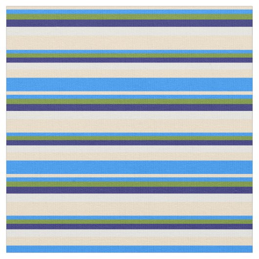 Tan, Blau, Grün, Mitternachtsblau und Weiß farbig Stoff (Nahaufnahme)