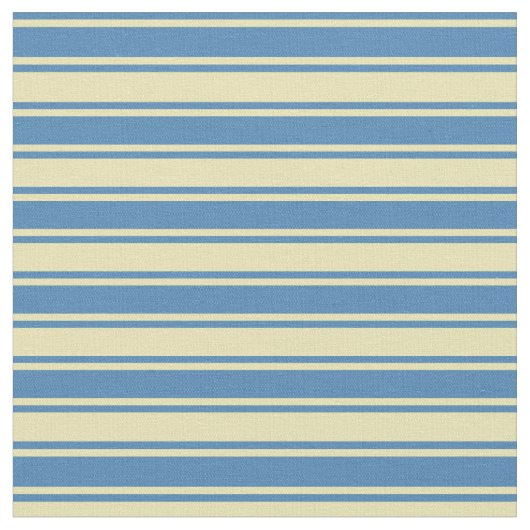 Tan & Blue Lined Muster Stoff (Nahaufnahme)