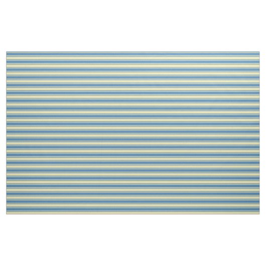Tan & Blue Lined Muster Stoff (Fat Quarter (45,7 x 55,9 cm))