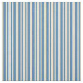 Tan & Blue Streifen Muster Stoff (Muster)