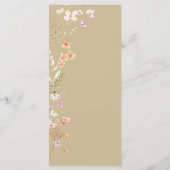 Tan-Blume Hochzeitereignismenü-Dekoration Menükarte (Rückseite)