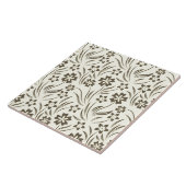 Tan Blume Keramik Tile Fliese (Seite)