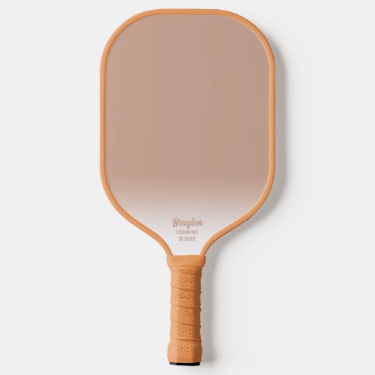 Tan Boho Chic Polka Dot Muster Benutzerdefinierter Pickleball Schläger (Rückseite)