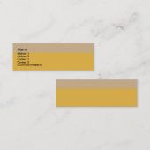 Tan Border Business Card Mini Visitenkarte (Vorne/Hinten)