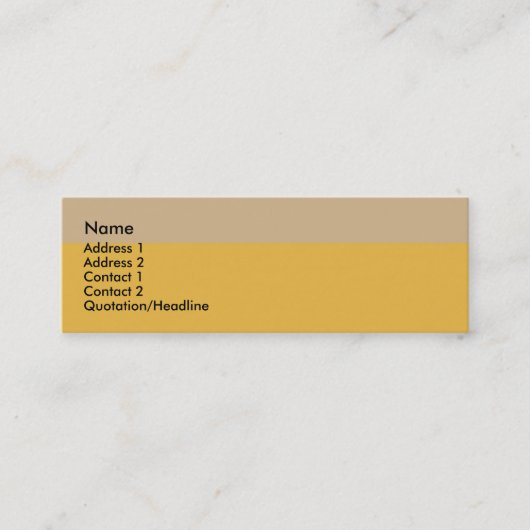Tan Border Business Card Mini Visitenkarte (Vorderseite)