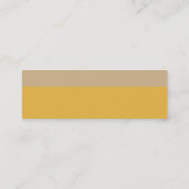 Tan Border Business Card Mini Visitenkarte (Rückseite)