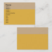 Tan Border Business Card Visitenkarte (Vorne/Hinten)