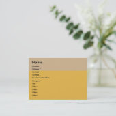 Tan Border Business Card Visitenkarte (Stehend Vorderseite)