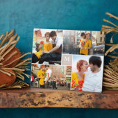 Tan Box Zeitlose Monogram Wedding Foto Easel Fotoplatte (Seite)