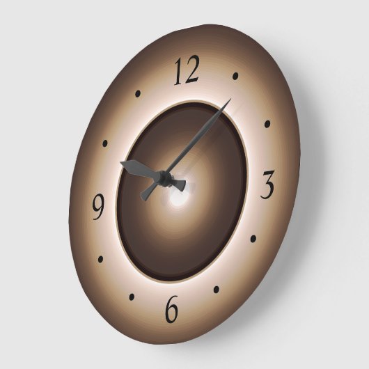 Tan/Braun beleuchtete Mondeffekt Küchenuhr Große Wanduhr (Winkel)