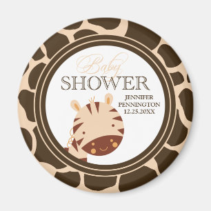 Tan + Braun-Zebrajungen Baby-Duschmagnet Magnet