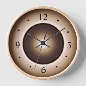 Tan/Brauner Mondeffekt, bedruckte, runde Uhr (Vorderseite)