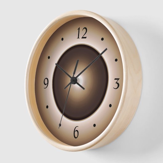 Tan/Brauner Mondeffekt, bedruckte, runde Uhr (Winkel)