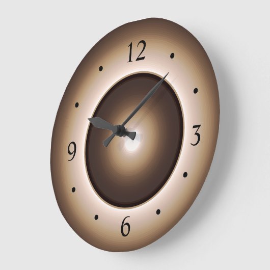 Tan/Braunmoon-Effekt Druckbild Große Wanduhr (Winkel)