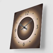 Tan/Braunmoon-Effekt Druckbild Große Wanduhr (Winkel)