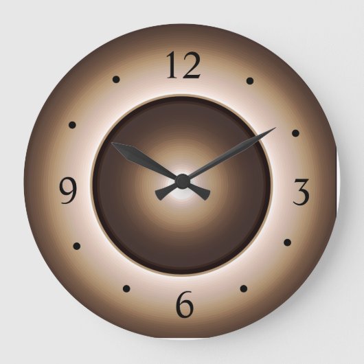 Tan/Braunmoon-Effekt Druckbild Große Wanduhr (Vorderseite)