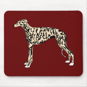 Tan Brindle Greyhound Mousepad