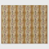 Tan Bronze Art Rustic Nutcracker Geschenkpapier (Flach)