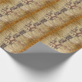Tan Bronze Art Rustic Nutcracker Geschenkpapier (Ecke)