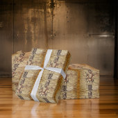 Tan Bronze Art Rustic Nutcracker Geschenkpapier