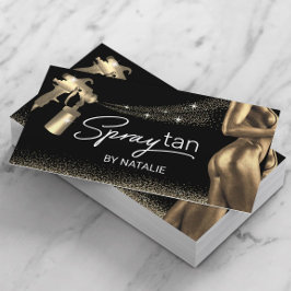 Tan Bronze Body Gold Glitzer Tanning Visitenkarte