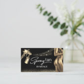 Tan Bronze Body Gold Glitzer Tanning Visitenkarte (Stehend Vorderseite)