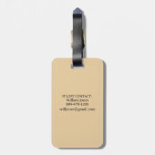 Tan Brown Acoustic Guitar Instrument Name Gepäckanhänger (Rückseite vertikal)