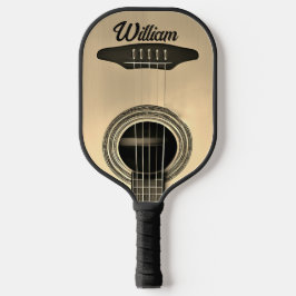Tan Brown Acoustic Guitar Instrument Name Pickleball Schläger