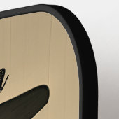 Tan Brown Acoustic Guitar Instrument Name Pickleball Schläger (Linke Seite)