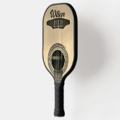 Tan Brown Acoustic Guitar Instrument Name Pickleball Schläger (Links)