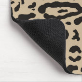 Tan Brown & Black Cheetah Leopard Animal Print Mousepad (Ecke)
