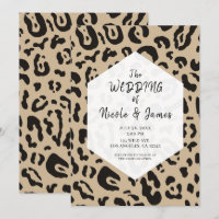 Tan Brown & Black Cheetah Leopard Chic Hochzeit in