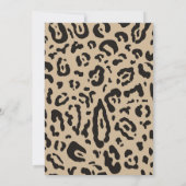 Tan Brown & Black Cheetah Leopard Chic Wedding Einladung (Rückseite)