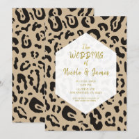 Tan Brown & Black Cheetah Leopard Chic Wedding