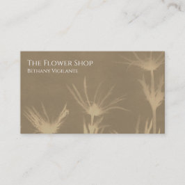 Tan Brown Blume Business Card Visitenkarte