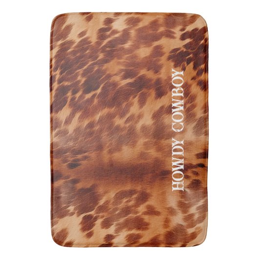 Tan Brown Cowhide Badematte (Vorderseite Vertikal)