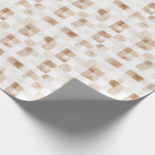 Tan Brown Cream Stripes Geschenkpapier (Ecke)