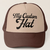 TAN & BROWN Custom Trucker Hat Mesh Cap Blank Truckerkappe (Vorderseite)