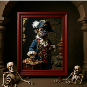 Tan Brown French Bulldog Poster