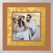 Tan Brown Herringbone Custom Foto Fox Art Printing Foliendrucke (Vorderseite)