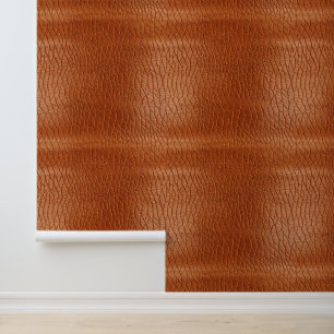 Tan Brown Imitats Leather Abstrakt Tapete